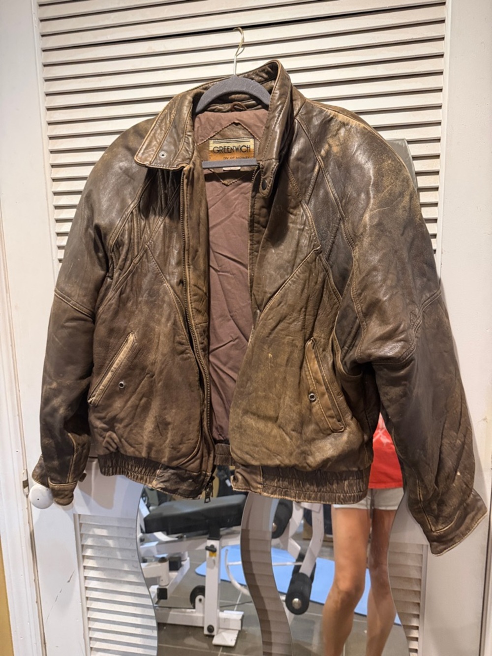 1980's Vintage Leather Bomber Jacket